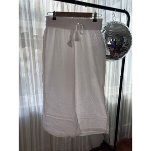 Joie White Wide Leg Cotton Pants